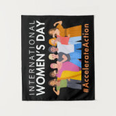 Versnelde actie Internationale Vrouwendag 2025 Wandkleed (Voorkant)
