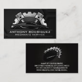 Versnelling en motorzuigers | Automatische service Visitekaartje (Voorkant / Achterkant)