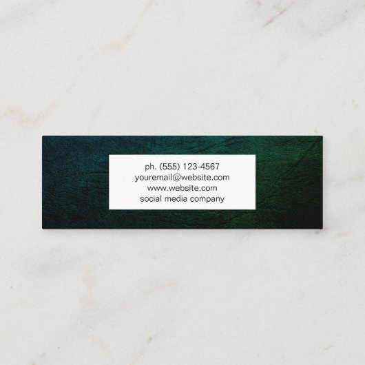 Versnelling groen mini visitekaartje (Achterkant)