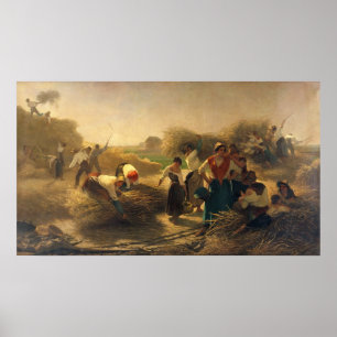 Versnelling van raapzaad in de velden van Rijsel Poster