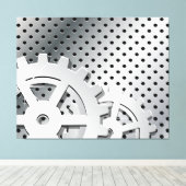 Versnellingen Canvas Afdruk (Insitu (Houten vloer))