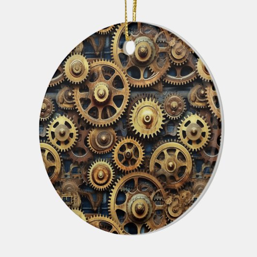 Versnellingen Patroon Kerst Ornament (Links)