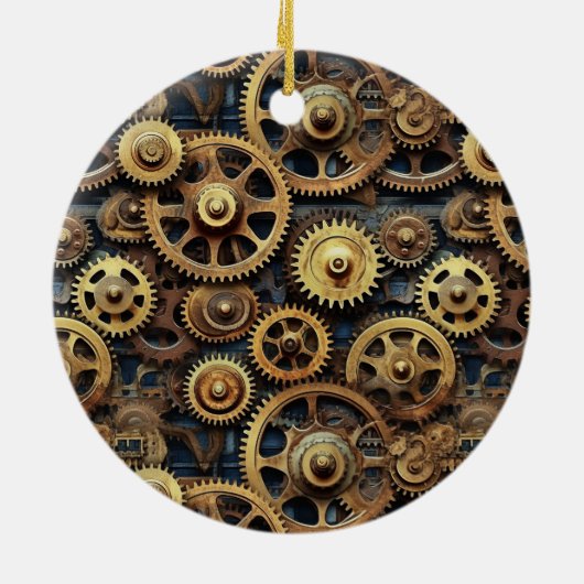 Versnellingen Patroon Kerst Ornament (Achterkant)