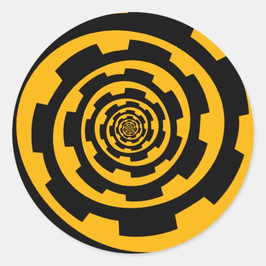 Versnellingsspiraal Ronde Sticker (Voorkant)