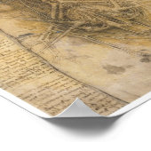 Versnijding van de organen van een vrouw, Da Vinci Poster (Hoek)