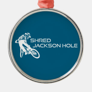 Versnipper Jackson Hole Wyoming Mountainbiken Metalen Ornament