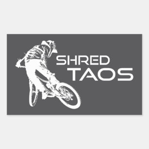 Versnipper Taos New Mexico Mountainbiken Rechthoekige Sticker