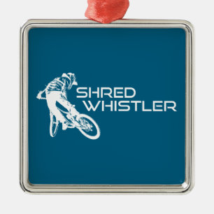Versnipper Whistler Brits-Columbia Mountainbiken Metalen Ornament
