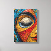Versnipperd zicht - Mozaïek Eye Art Canvas Afdruk (Voorkant)