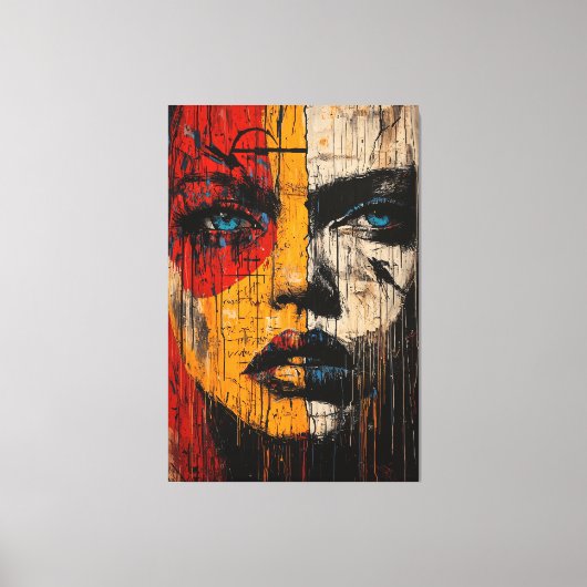 Versnipperde expressie Hedendaags expressionistisc Canvas Afdruk (Voorkant)