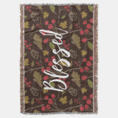 versnipperde herfstbladeren op bruin deken (Voorkant Verticaal)