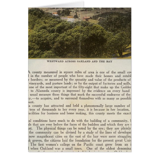 Verso Alameda County, Oakland en de baai (Voorkant)