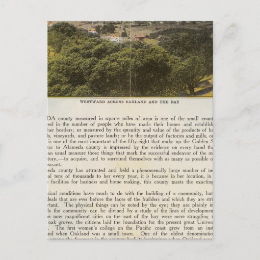 Verso Alameda County, Oakland en de baai Briefkaart (Voorkant)