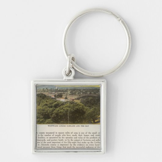 Verso Alameda County, Oakland en de baai Sleutelhanger (Voorkant)