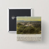 Verso Alameda County, Oakland en de baai Vierkante Button 5,1 Cm (Voorkant /achterkant)