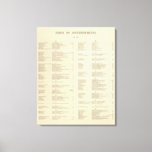 Verso Title Page Colton's American Atlas Canvas Afdruk (Voorkant)