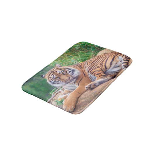 Versoepelde teruglopende tijger badmat (Gekanteld)