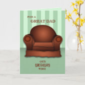 Versoepeling van stoelendagskaart voor vader van o kaart (Gele Bloem)