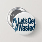 Verspeld worden! ronde button 5,7 cm (Voorkant /achterkant)