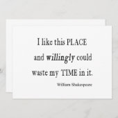 Verspil de tijd die deze plaats het citaat van Sha (Voorkant / Achterkant)