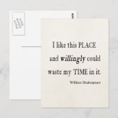 Verspil de tijd die deze plaats het citaat van Sha Briefkaart (Voorkant / Achterkant)