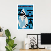 Verspil geen druppel water! - Matchbox Print (Thuiskantoor)