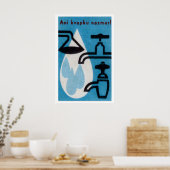 Verspil geen druppel water! - Matchbox Print (Keuken)