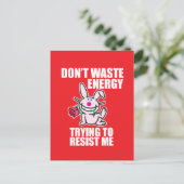 Verspil geen energie briefkaart (Staand voorkant)