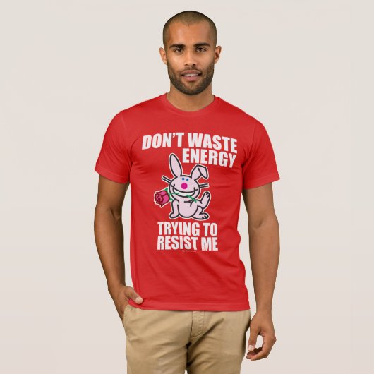 Verspil geen energie t-shirt (Voorkant volledig)