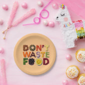 Verspil geen voedsel papieren bordje (Feest)