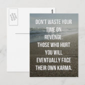 Verspil uw tijd op het Citaat van de Opbrengst nie Briefkaart (Voorkant / Achterkant)