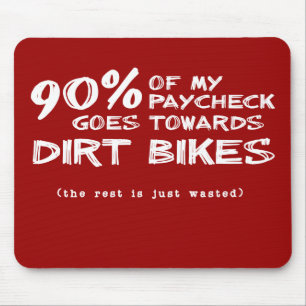 Verspild Geld Dirt Bike Motocross Muismat