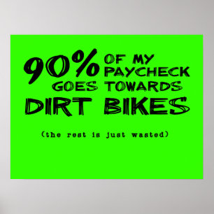 Verspild Geld Dirt Bikes Motocross Poster