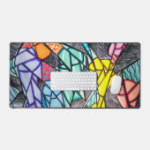 Versplinterd licht: modern geometrisch Abstract Bureaumat (Keyboard & Muis)