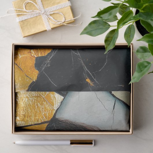 Versplinterde reflectie Abstracte art decoupage Tissuepapier (Geschenk)