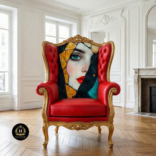 Versplinterde reflectie Abstracte art decoupage Tissuepapier