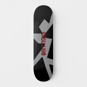 versplinterde skateboard plank