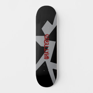 versplinterde skateboard plank