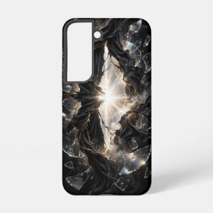 Versplinterde sluier van licht - Zwart goud luksue Samsung Galaxy Hoesje
