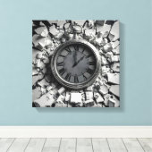 versplinterde tijd canvas afdruk (Insitu (Houten vloer))