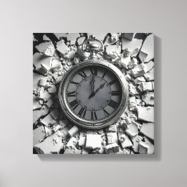 versplinterde tijd canvas afdruk