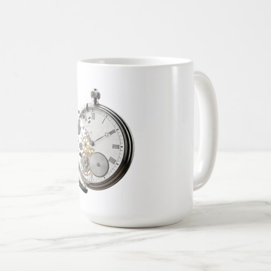 versplinterde tijd koffiemok (Voorkant rechts)