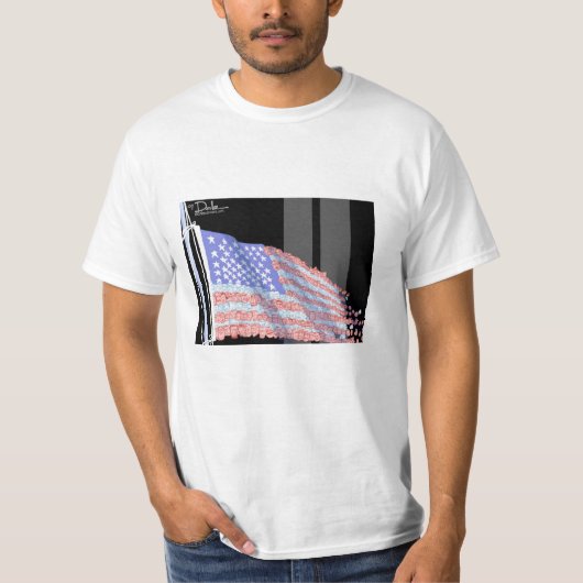 Versplinterde vlag t-shirt (Voorkant)