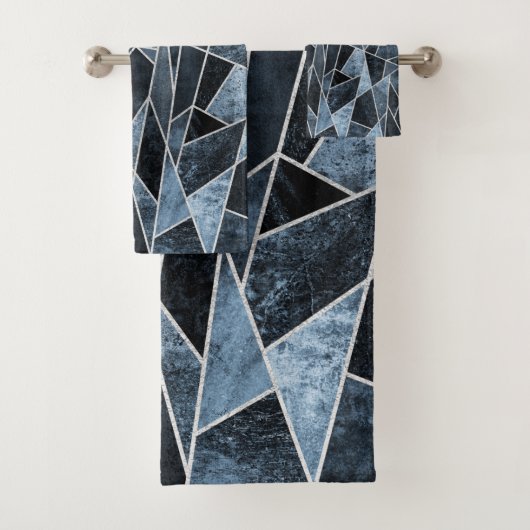 Verspreid blauw bad handdoek (Insitu)