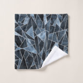 Verspreid blauw bad handdoek (Wasdoekje)