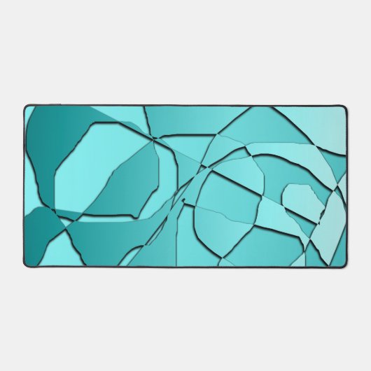 Verspreid Blauwgroen Bureaumat (Voorkant)