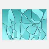 Verspreid Blauwgroen Inpakpapier Vel (Voorkant 2)