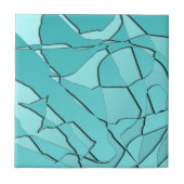 Verspreid Blauwgroen Tegeltje (Voorkant)