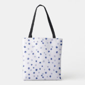 Verspreid bosbessen patroon tote bag (Achterkant)
