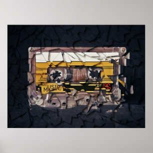 Verspreid Cassettebandje Poster